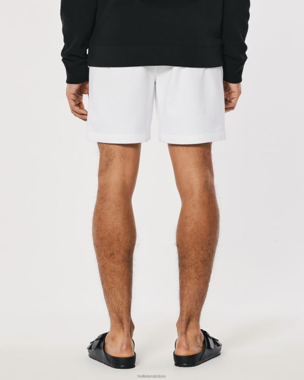 Bottoms Hollister Men Logo Icon Terry Fleece Shorts 7\\ 488201258 White